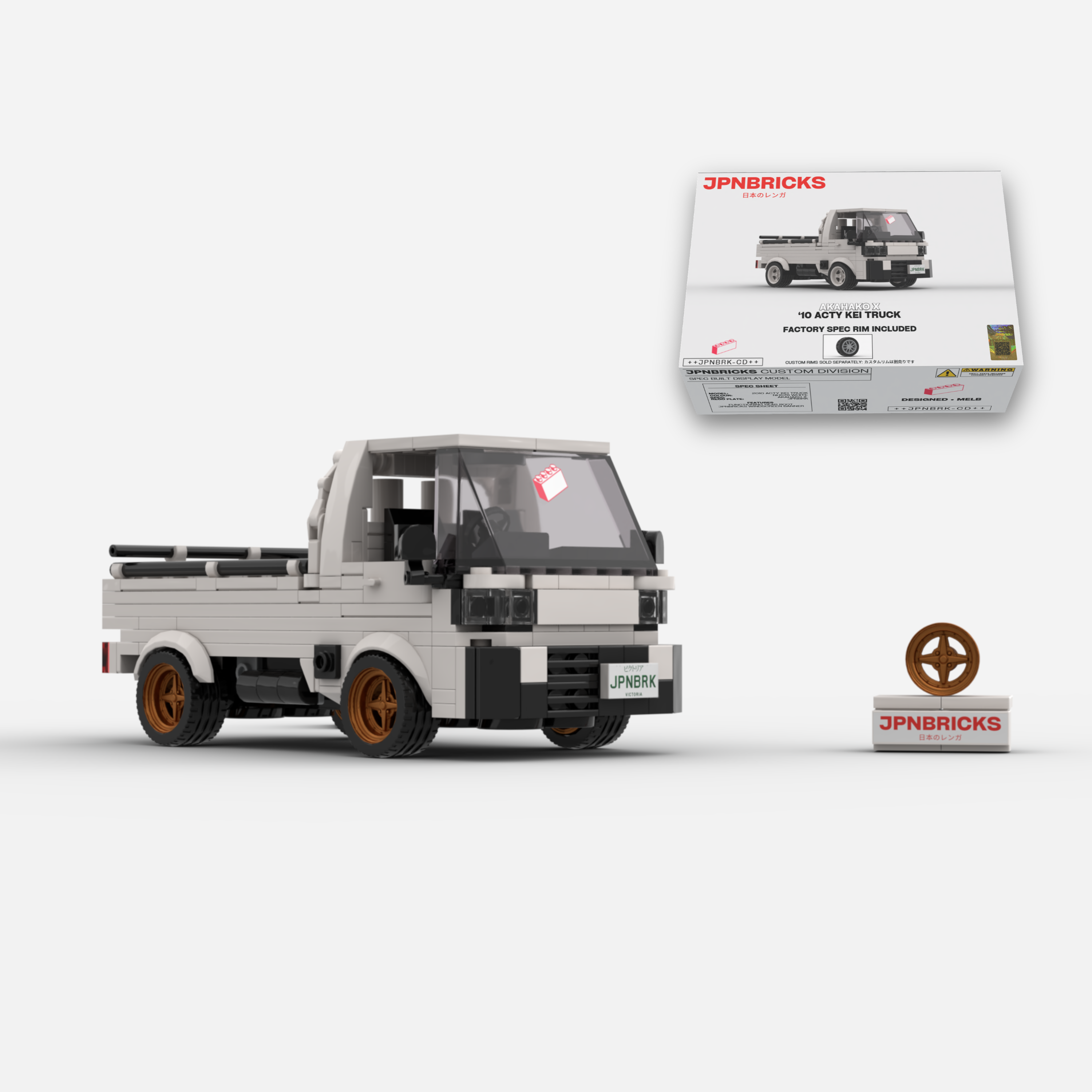 2010 Acty Kei Truck NH578 White Brick Car Model Kit