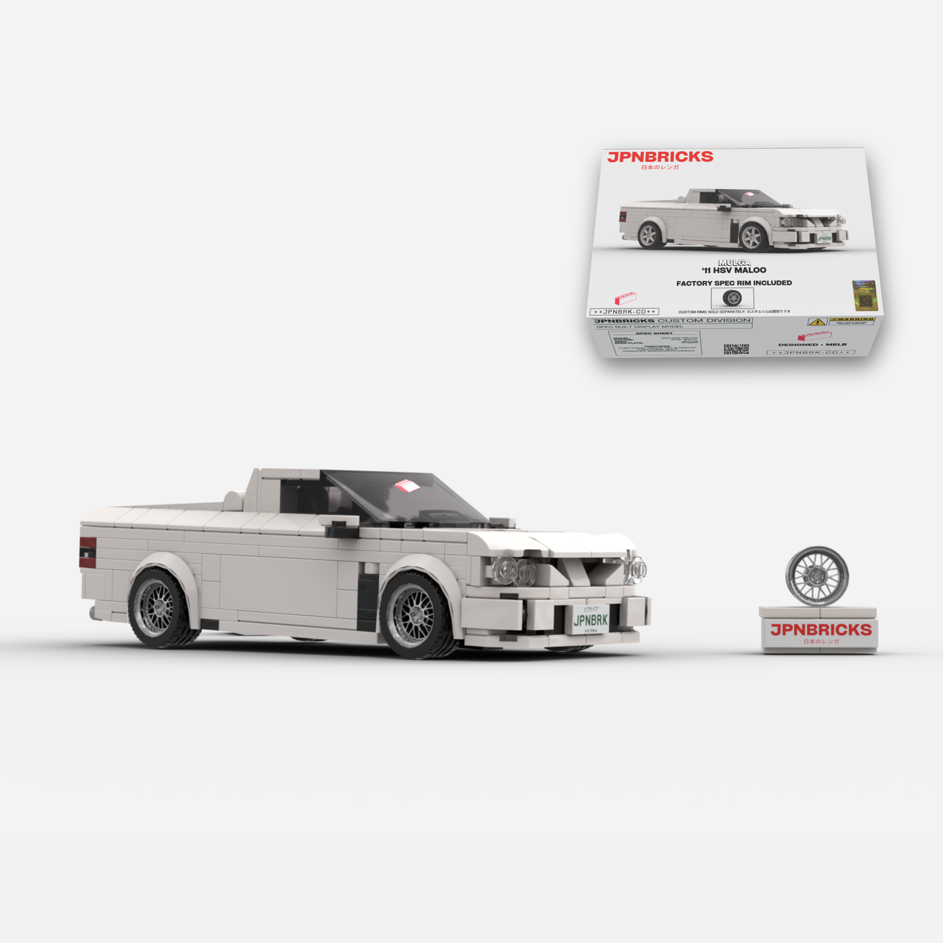 2011 HSV Maloo 679F White Brick Car Model Kit