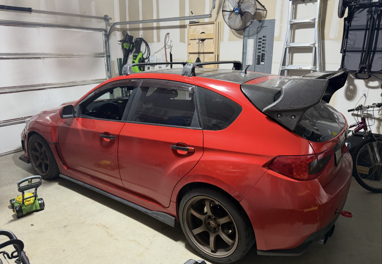 David Lyons 2013 Subaru WRX STi Impreza hatchback RED (Black Wing)