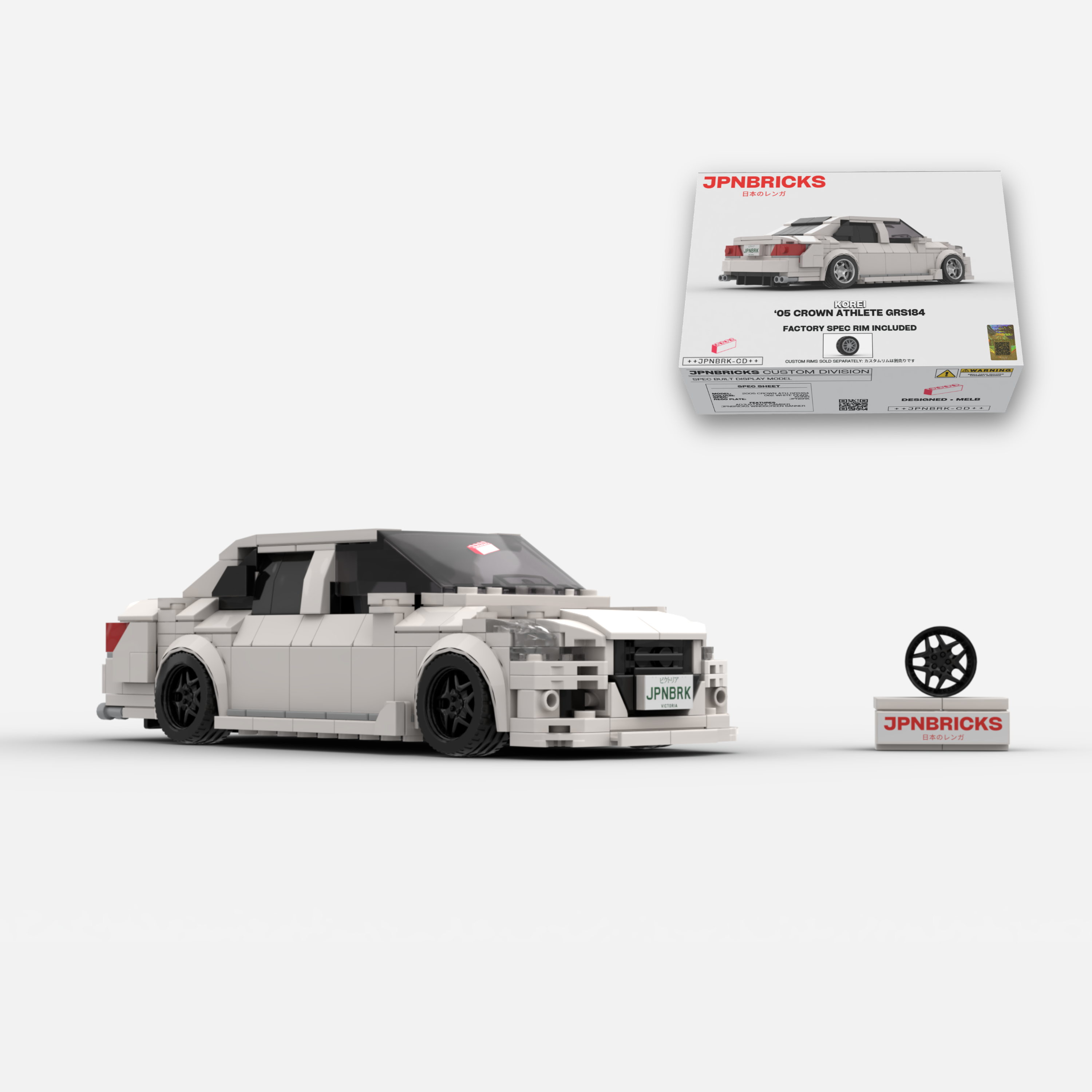 2005 Crown Athlete GRS184 062 White Brick Car Model Kit
