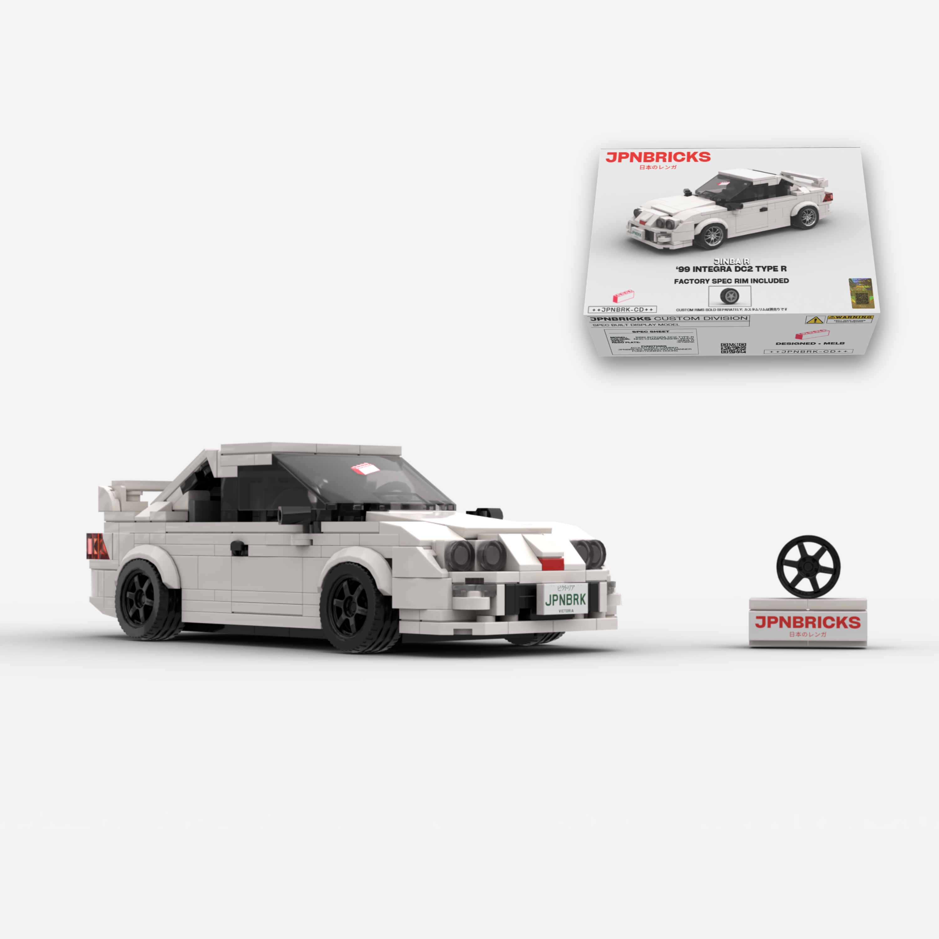 [PRE-ORDER] 1999 Integra DC2 Type R NH0 Championship White Brick Car Model Kit