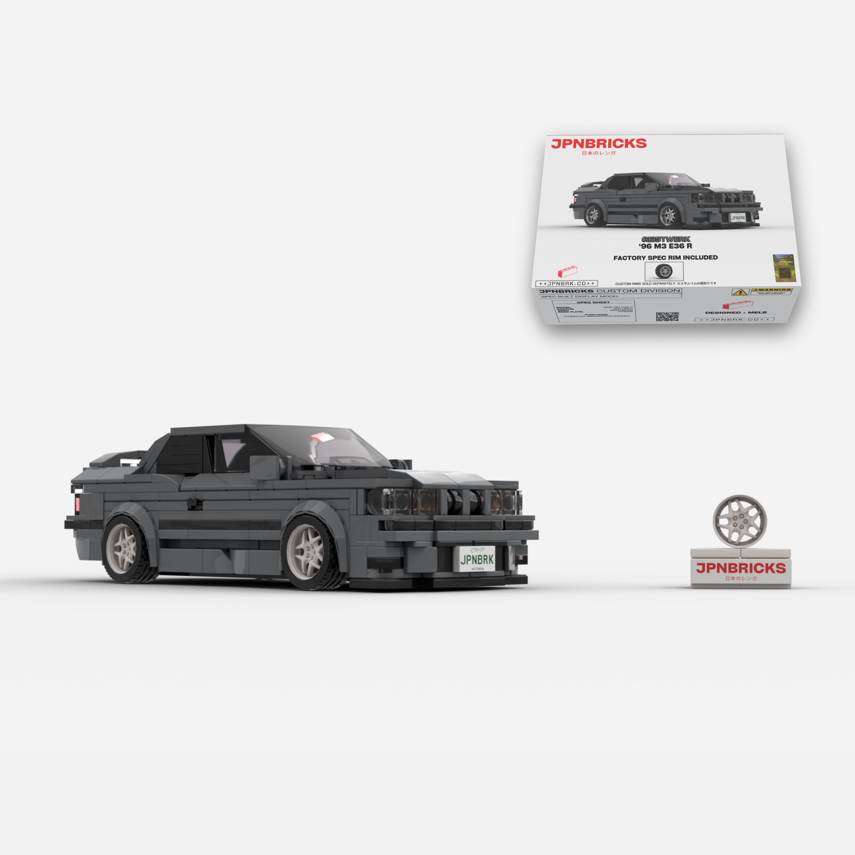 1996 M3 E36 R 400 GREY BRICK CAR MODEL KIT
