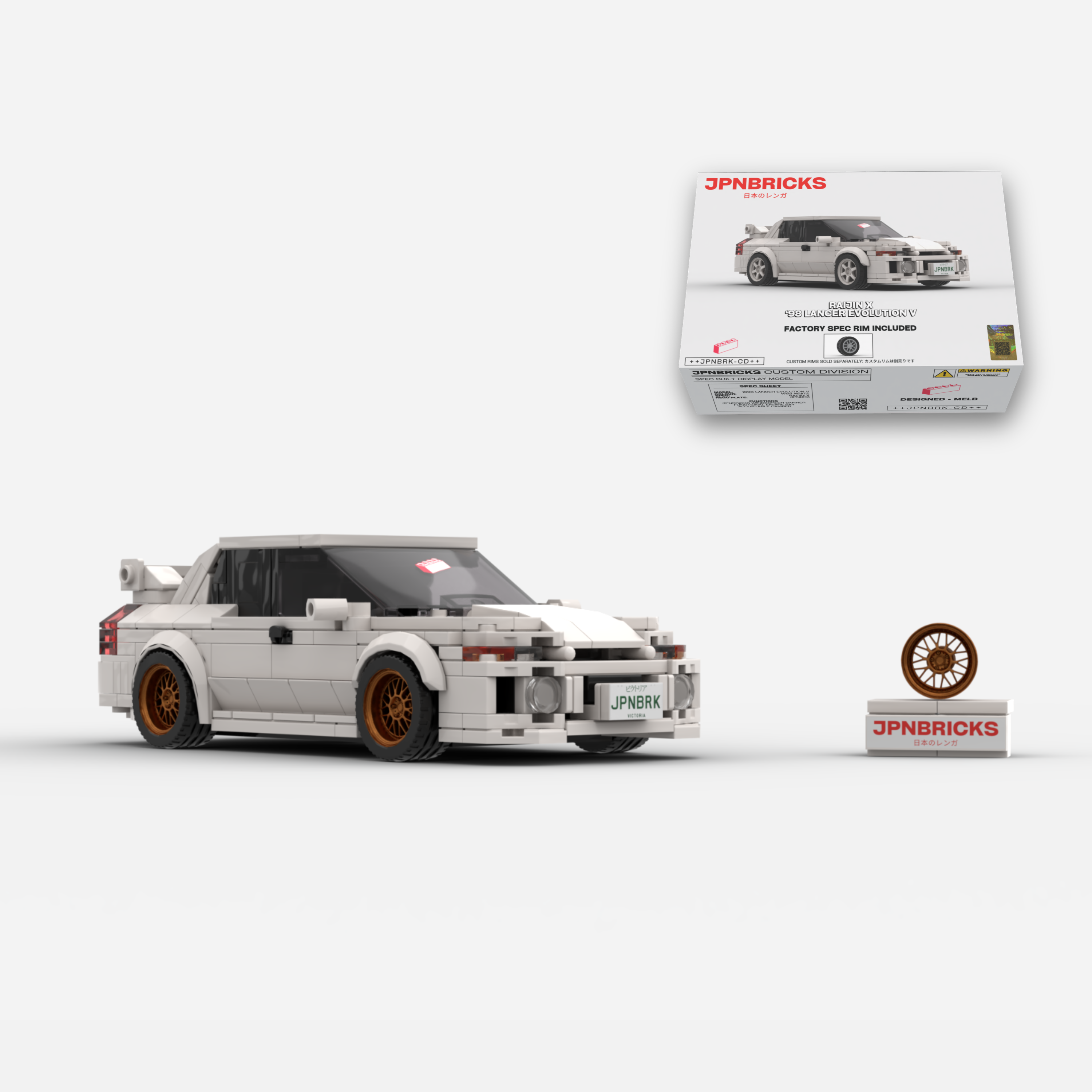 [PRE-ORDER] 1998 Lancer Evolution V W83 White Brick Car Model Kit