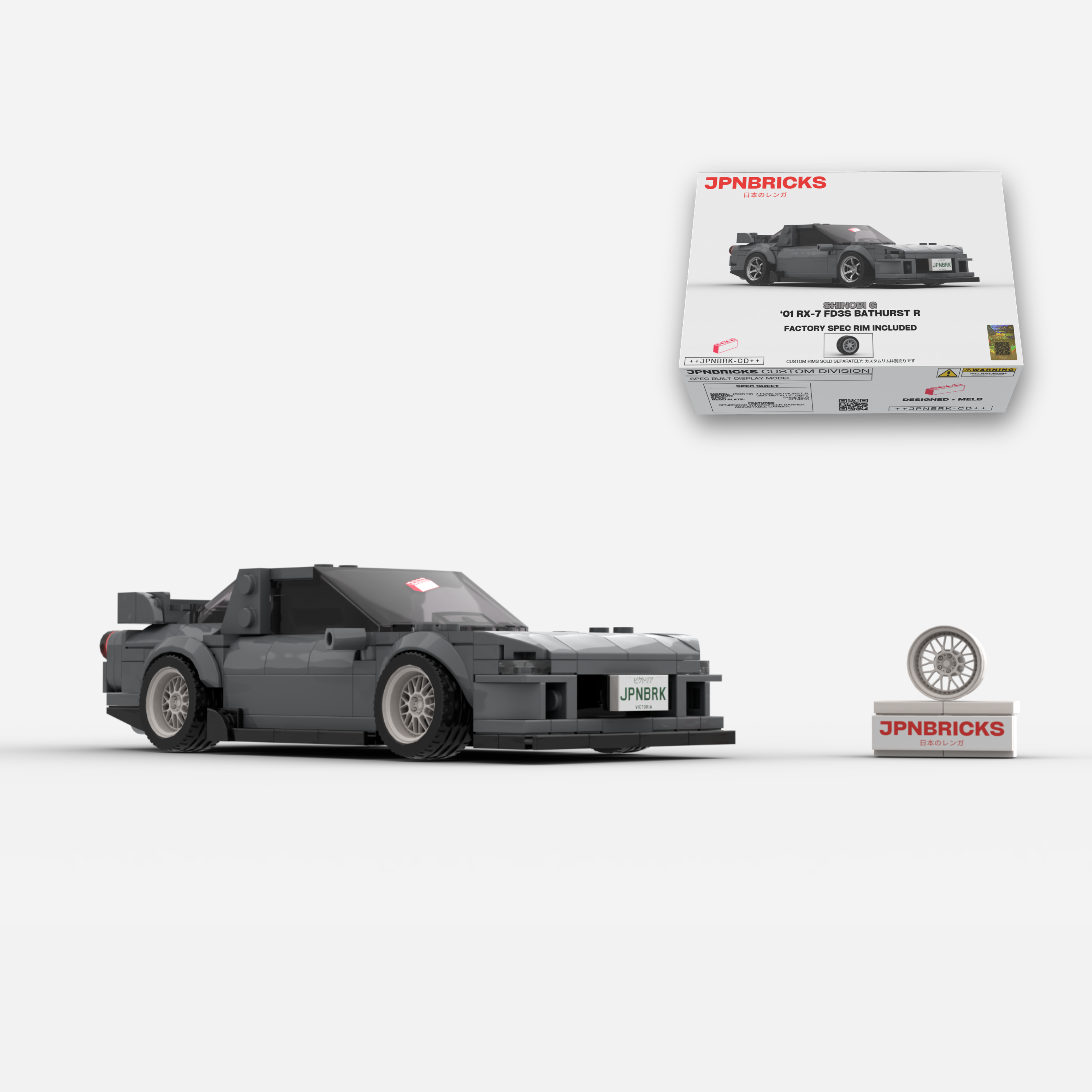 2001 RX-7 FD3S BATHURST R 25G GREY BRICK CAR MODEL KIT