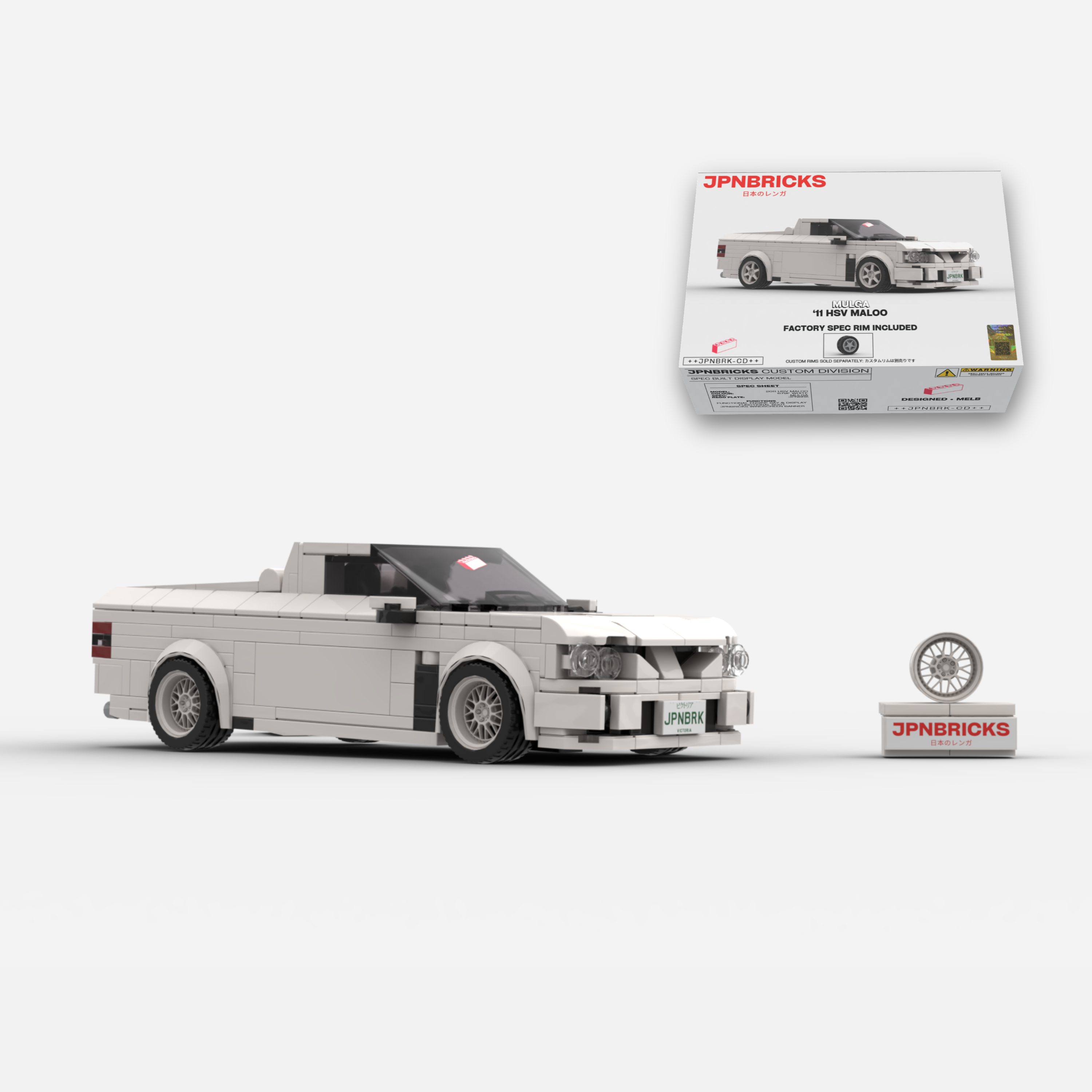 2011 HSV Maloo 679F White Brick Car Model Kit