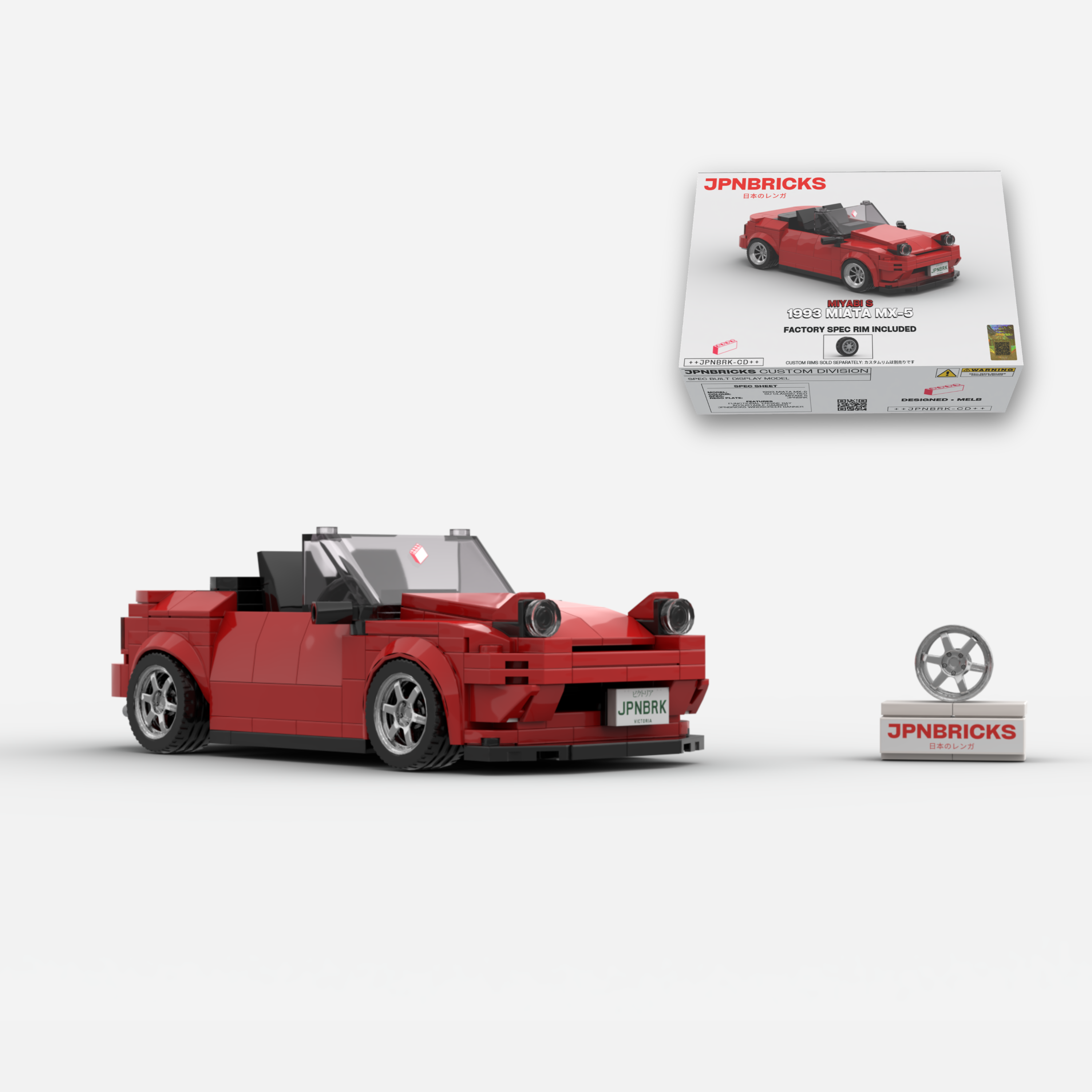 1993 Miata MX-5 SU Red Brick Car Model Kit