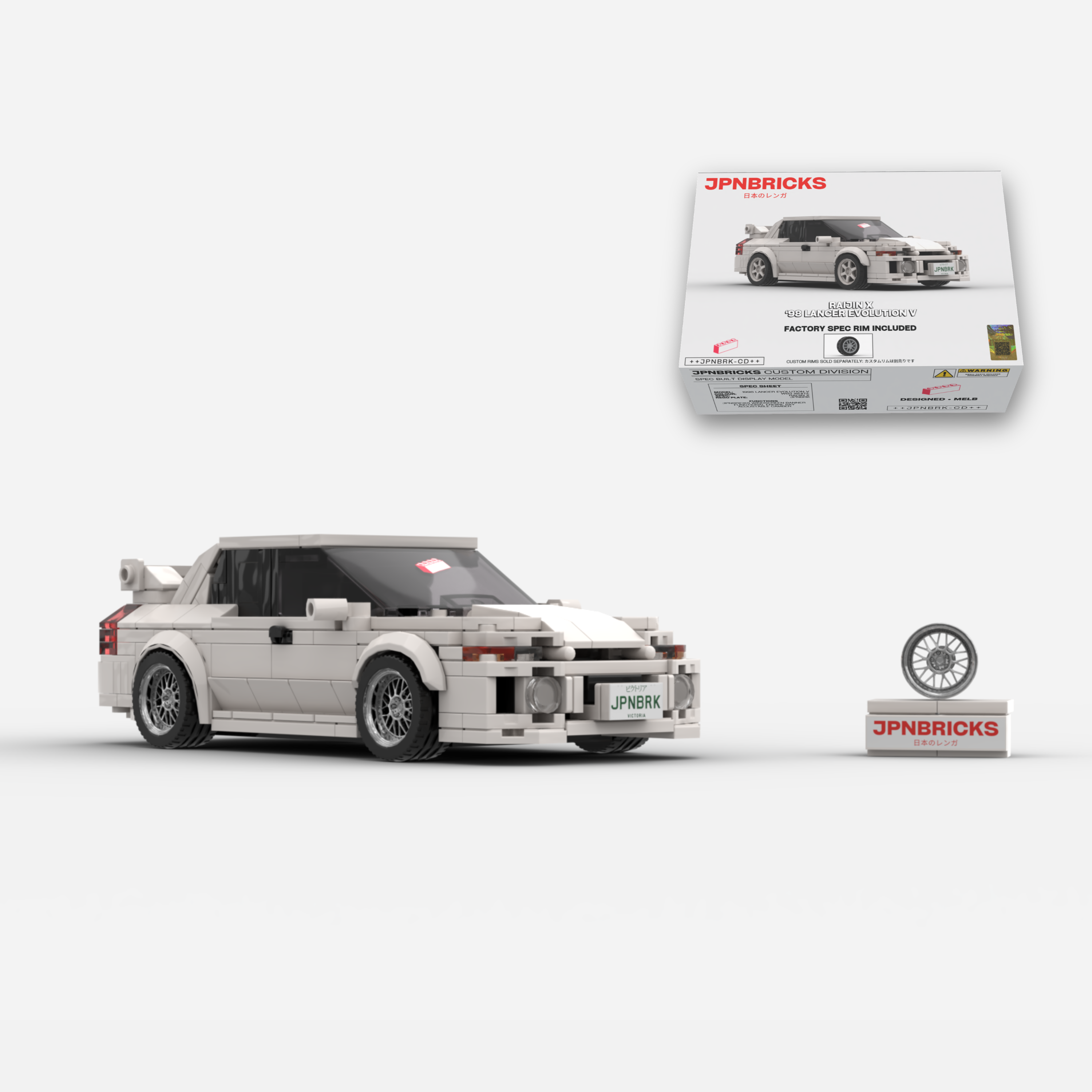 [PRE-ORDER] 1998 Lancer Evolution V W83 White Brick Car Model Kit
