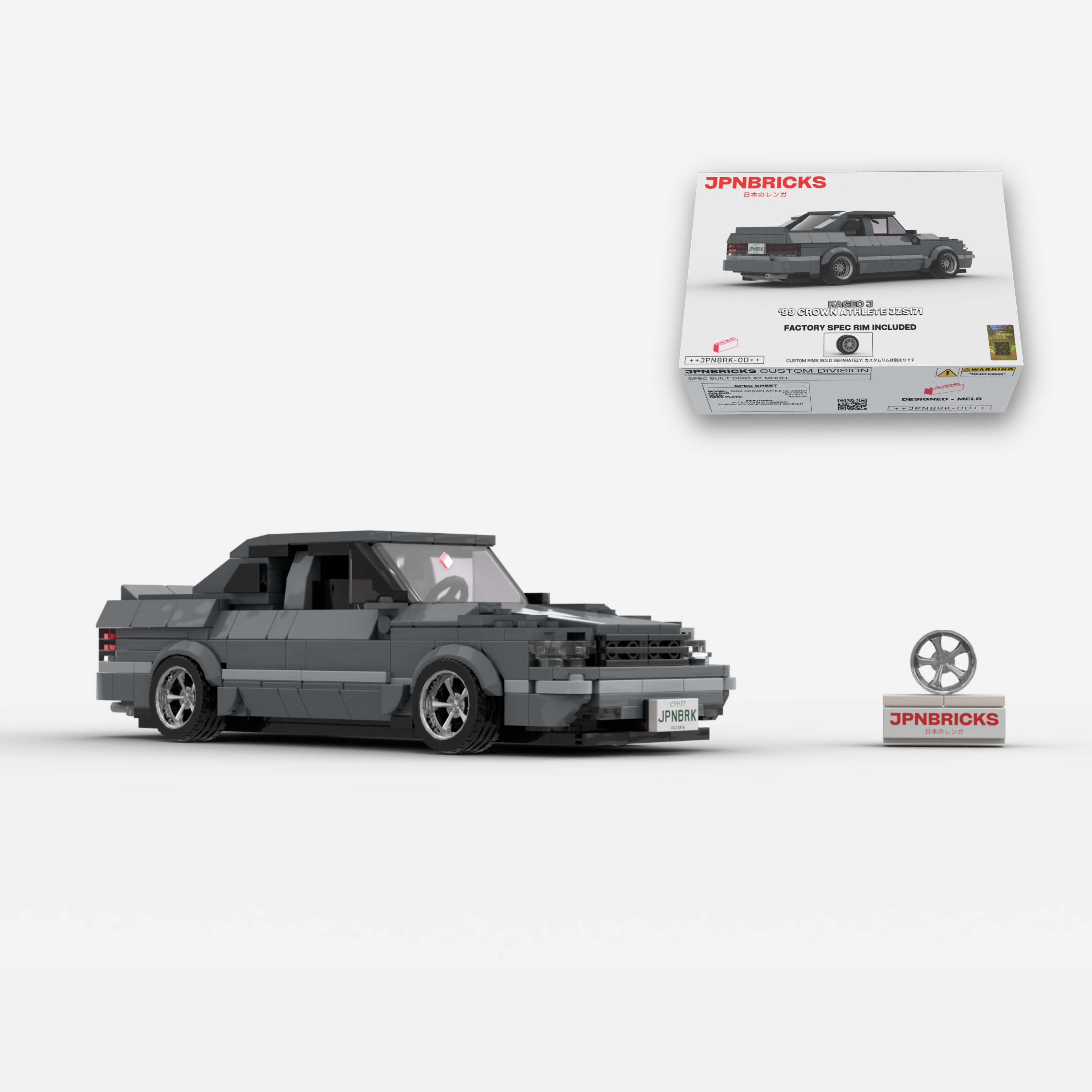1999 CROWN ATHLETE V JZS171 1C0 GREY BRICK CAR MODEL KIT