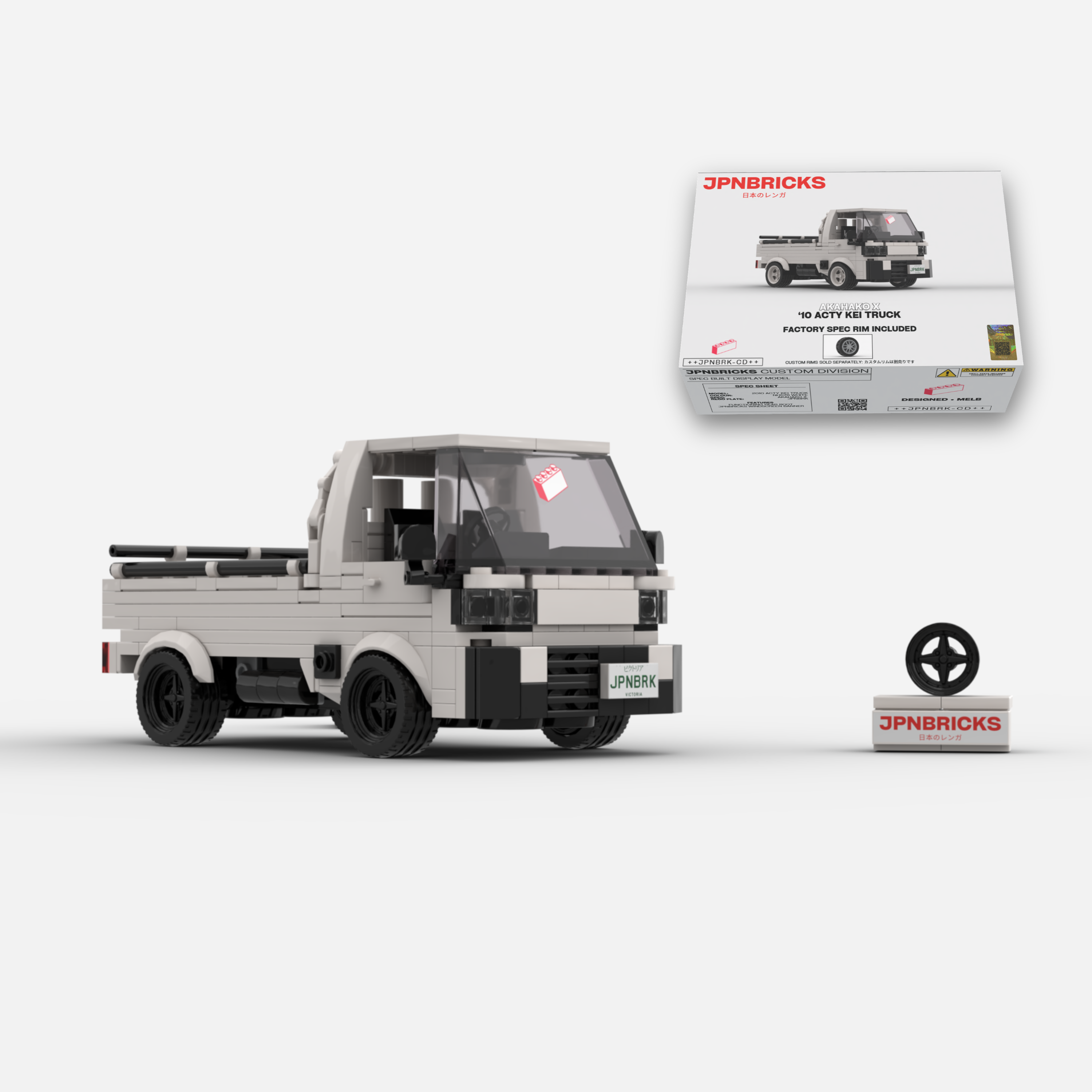 2010 Acty Kei Truck NH578 White Brick Car Model Kit
