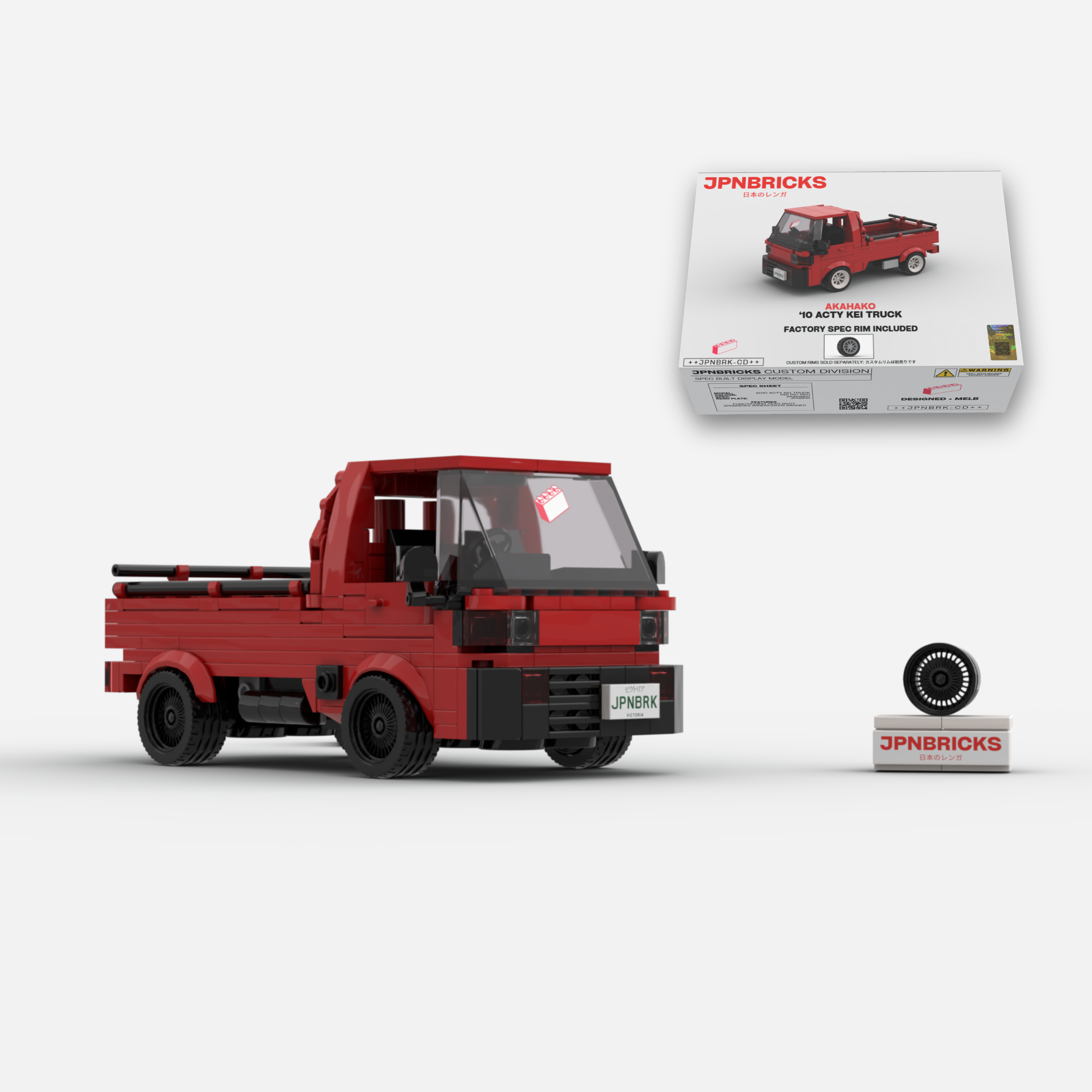 2010 Acty Kei Truck R81 Red Brick Car Model Kit