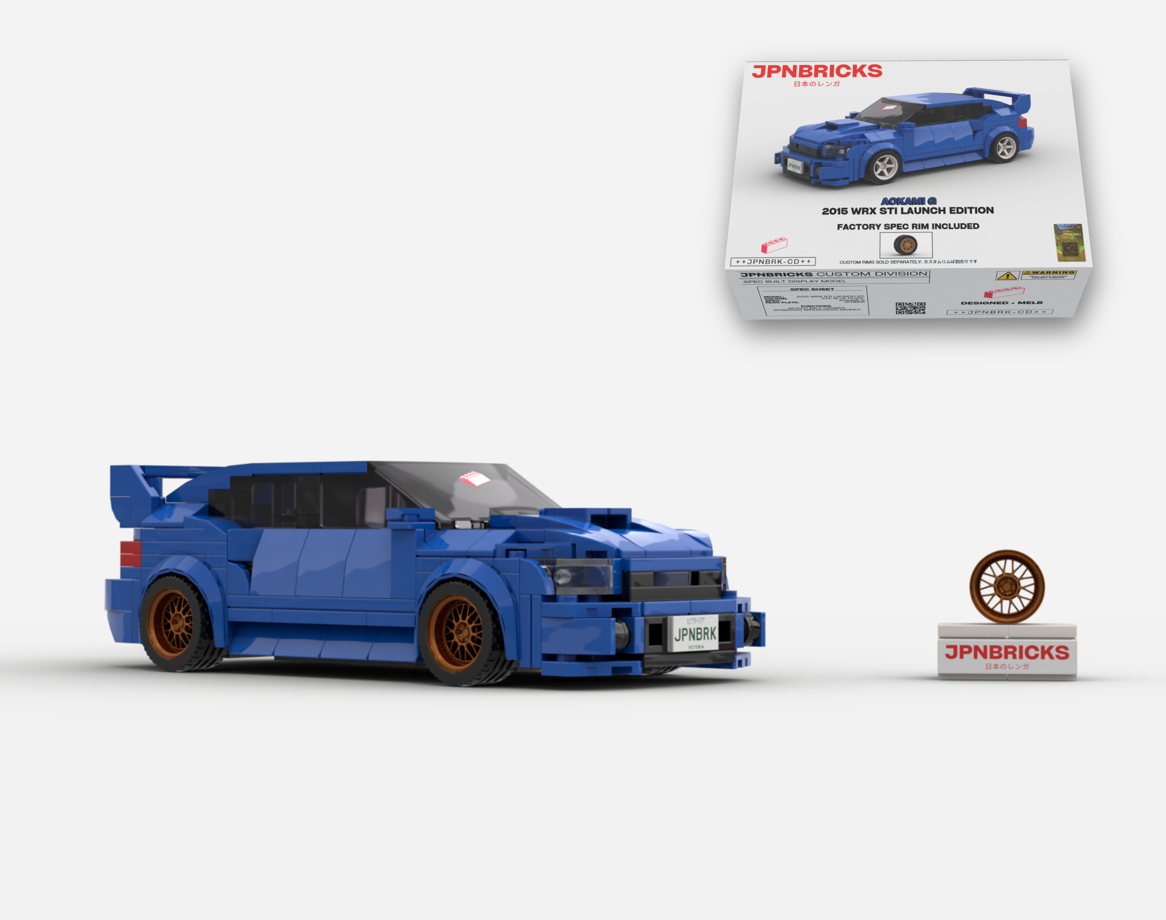 2015 WRX STI LAUNCH EDITION K7X BLUE BRICK CAR MODEL KIT