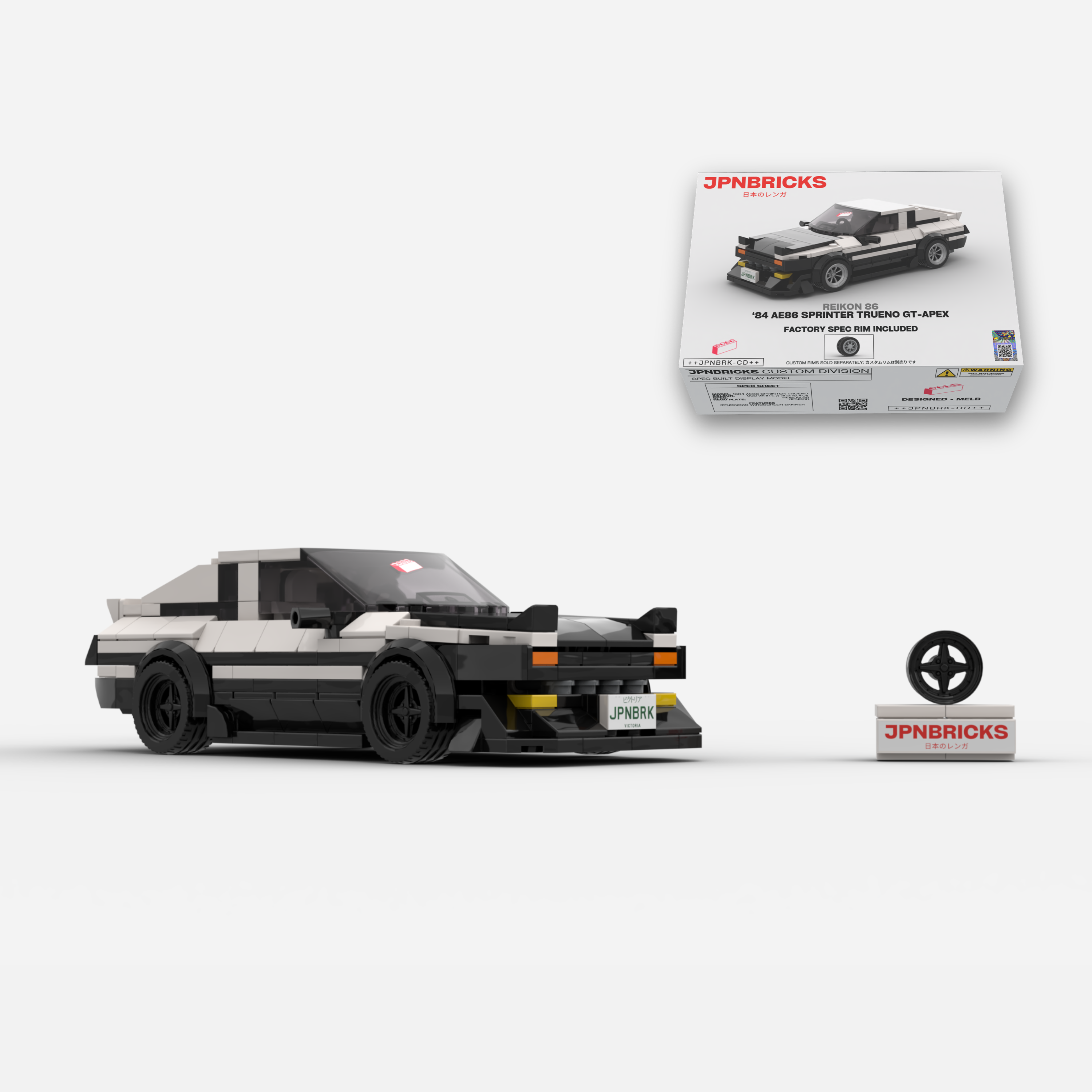 1984 AE86 Sprinter Trueno GT-Apex Brick Car Model Kit
