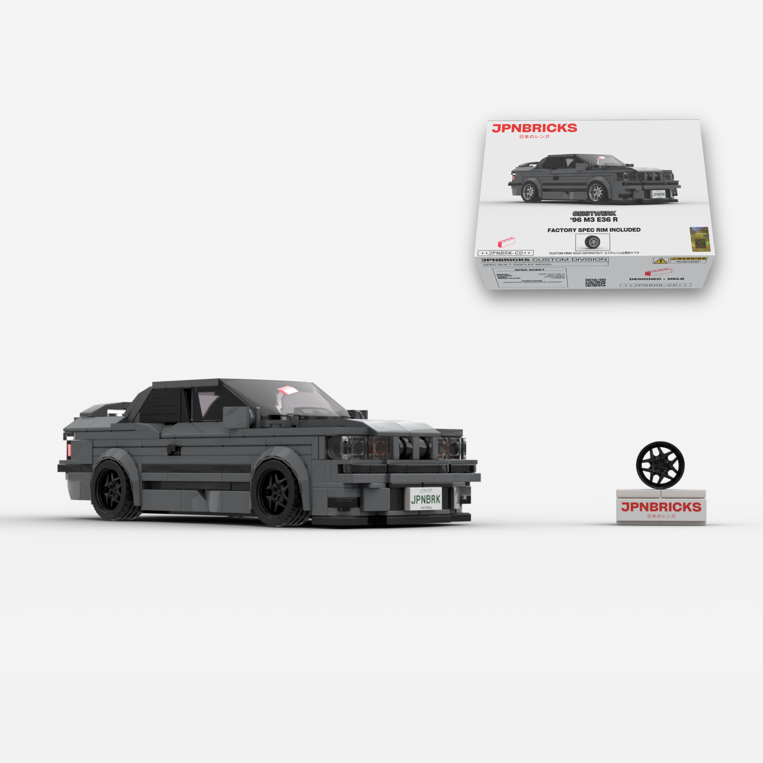 1996 M3 E36 R 400 GREY BRICK CAR MODEL KIT