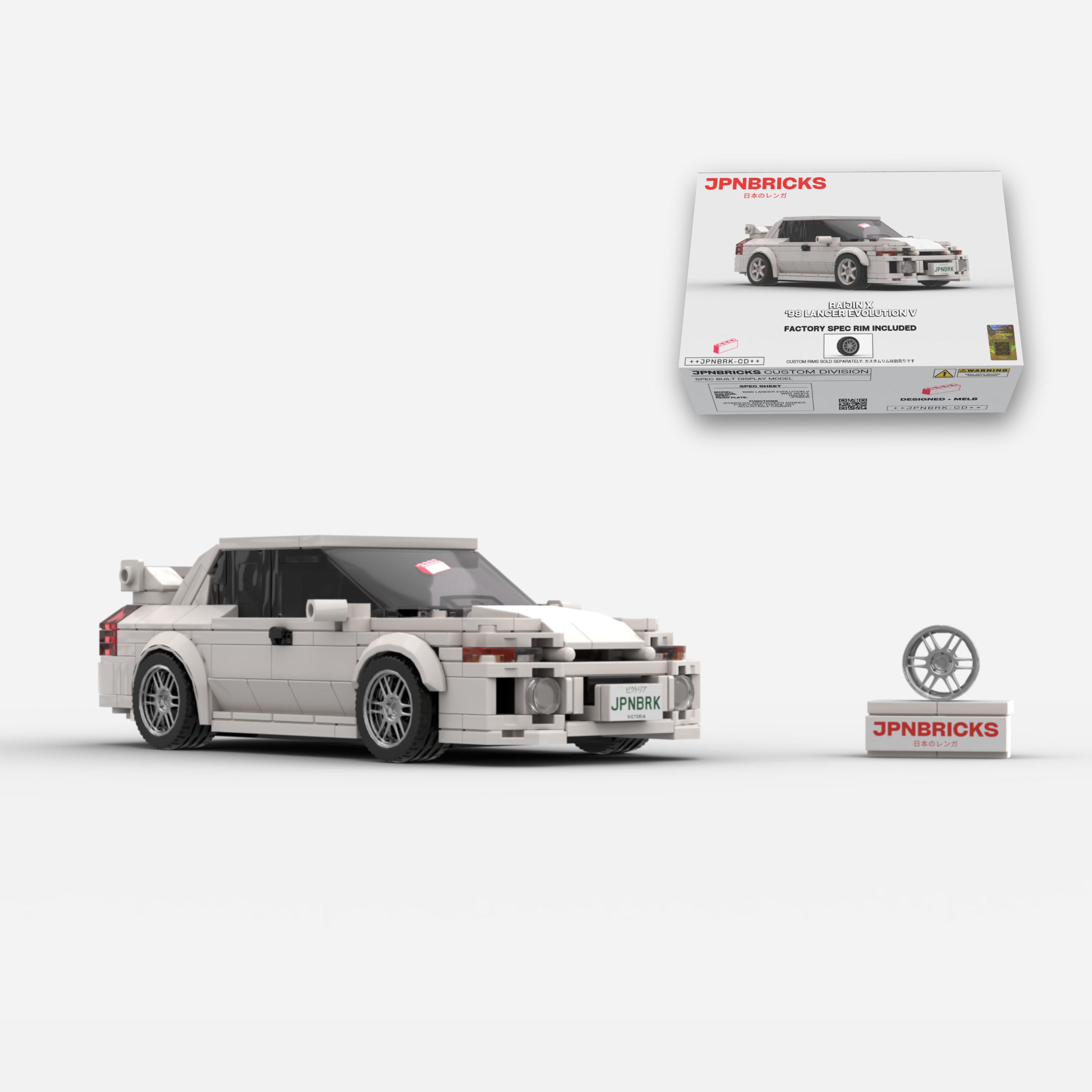 [PRE-ORDER] 1998 Lancer Evolution V W83 White Brick Car Model Kit