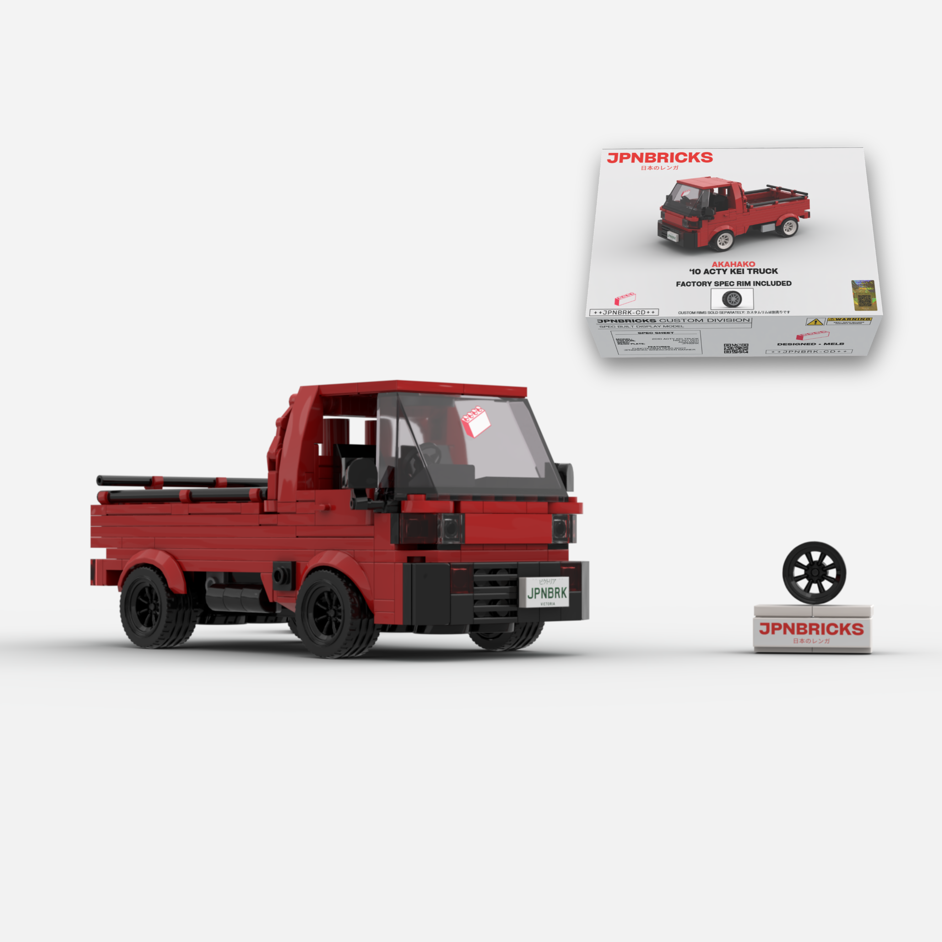 2010 Acty Kei Truck R81 Red Brick Car Model Kit