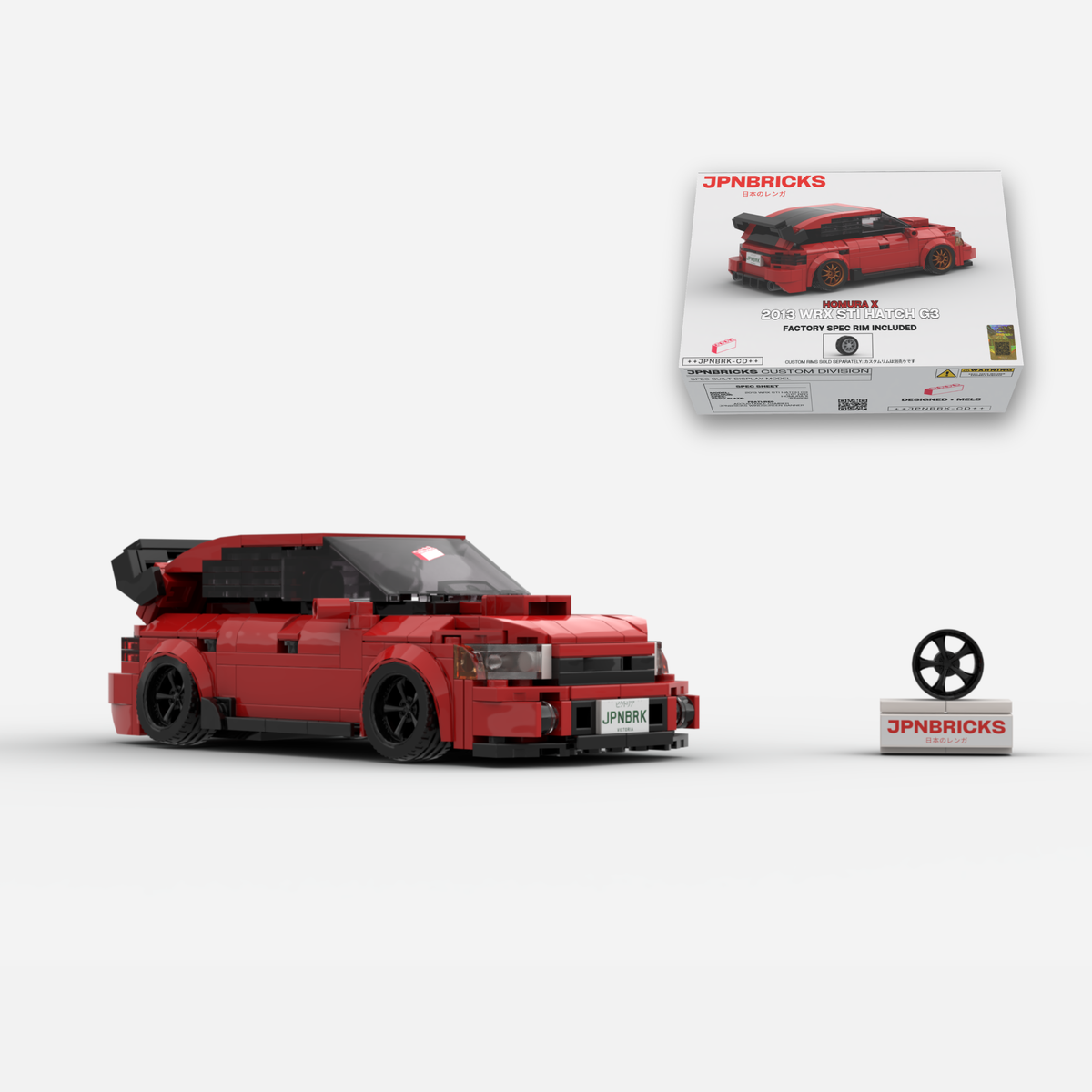 2013 WRX STI G3 Hatch C7P Red Brick Car Model Kit