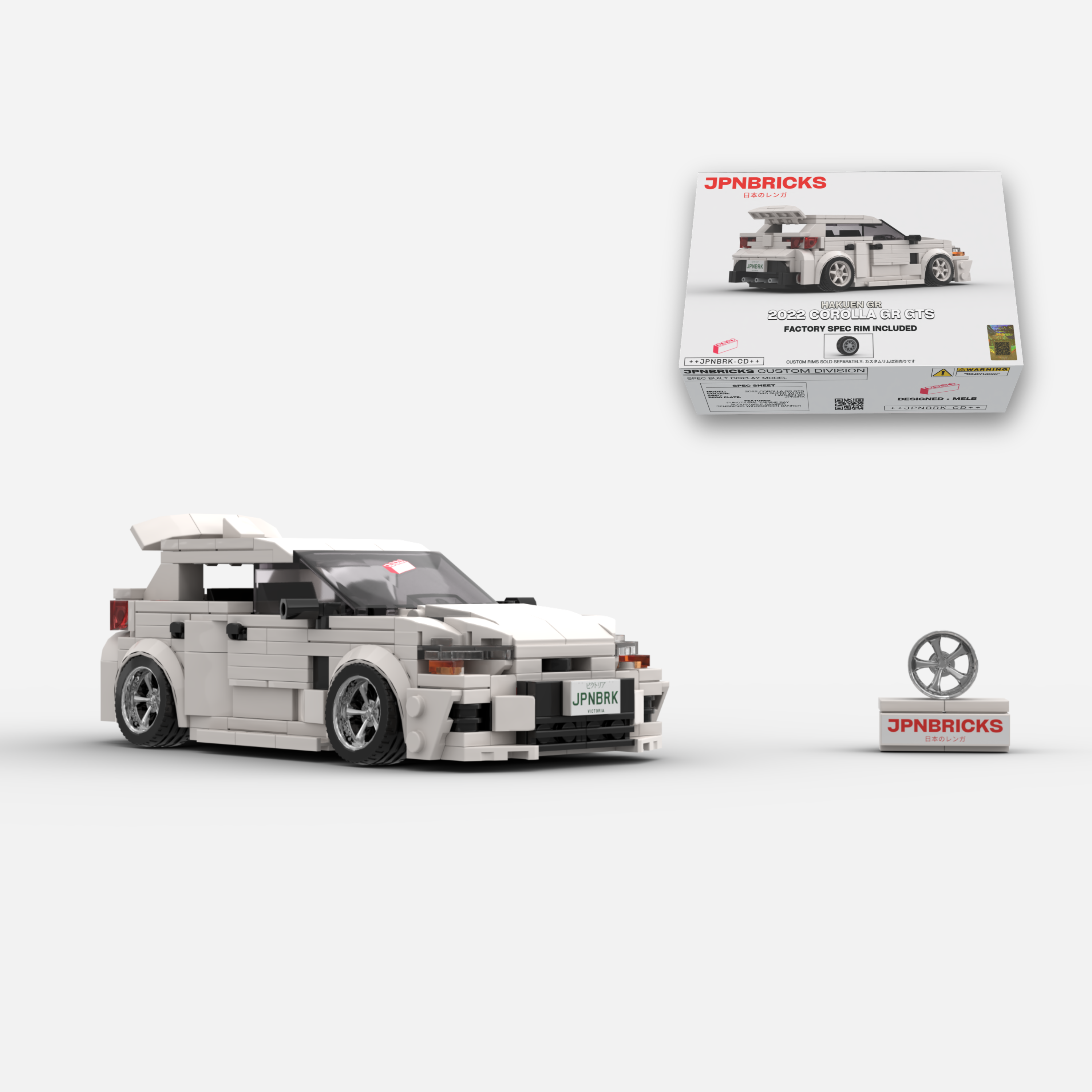 [PRE-ORDER] 2022 Corolla GR GTS 040 Super White Brick Car Model Kit