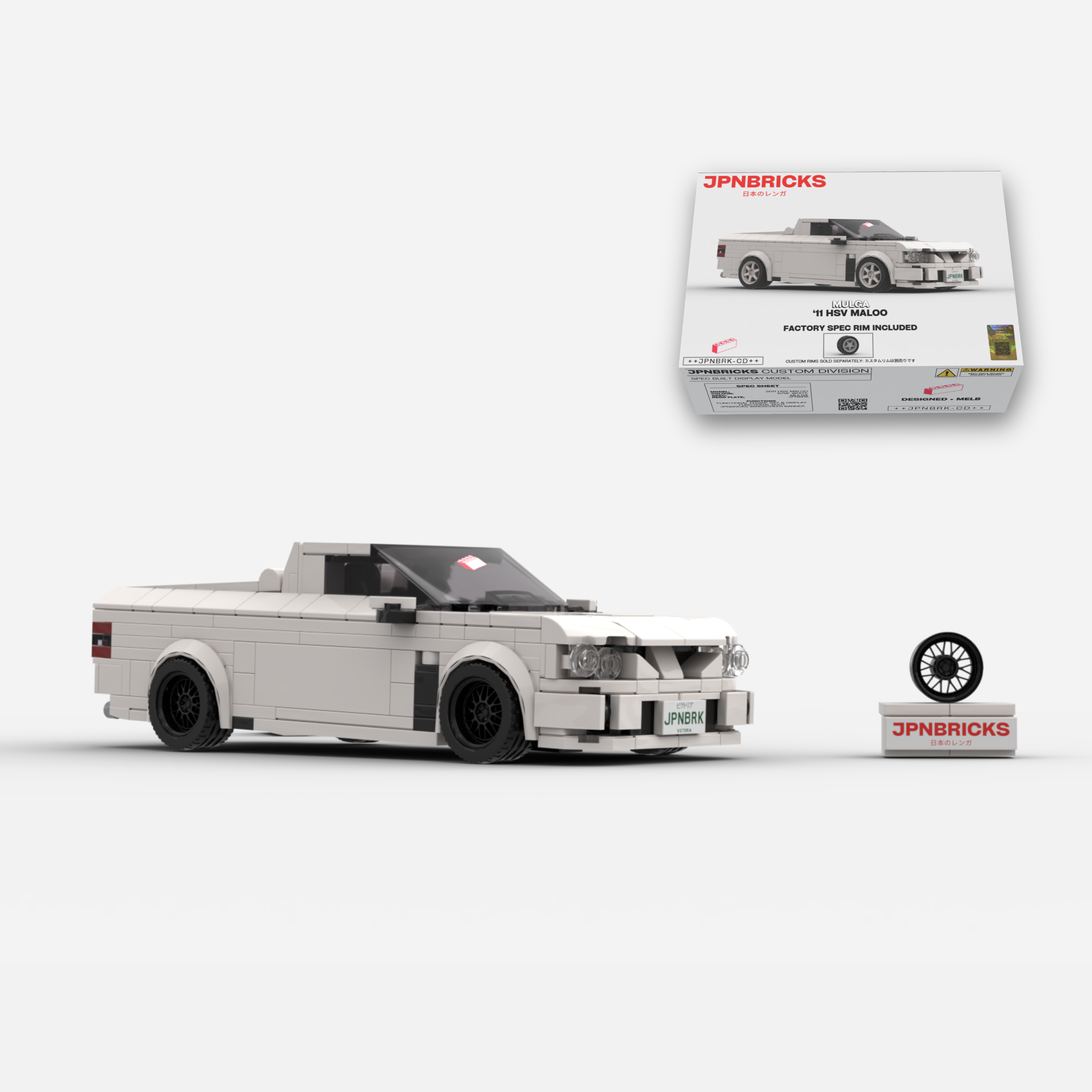 2011 HSV Maloo 679F White Brick Car Model Kit