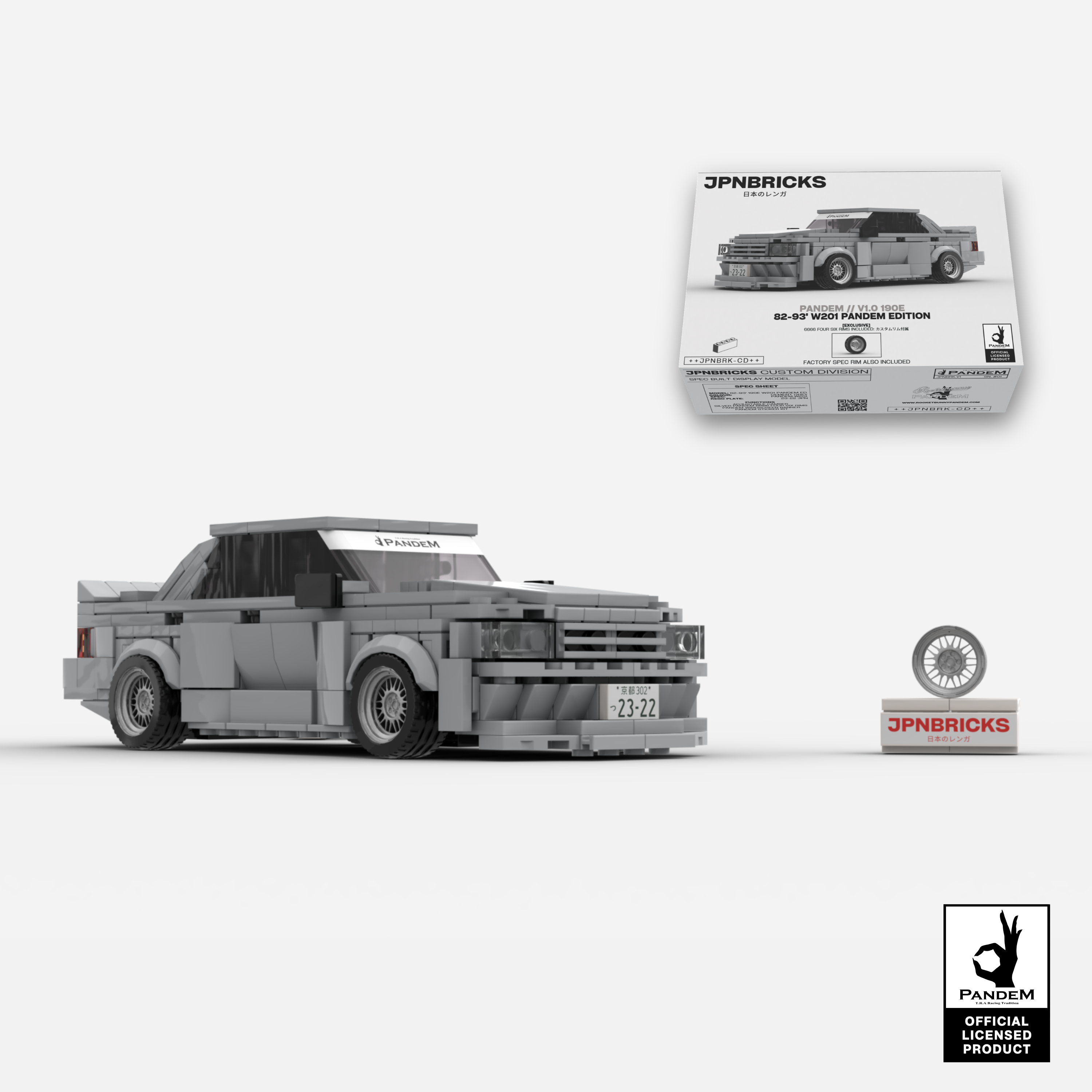 190E PANDEM EDITION V1.0 (1982-1993) // 1 of 500 BRICK CAR MODEL KIT