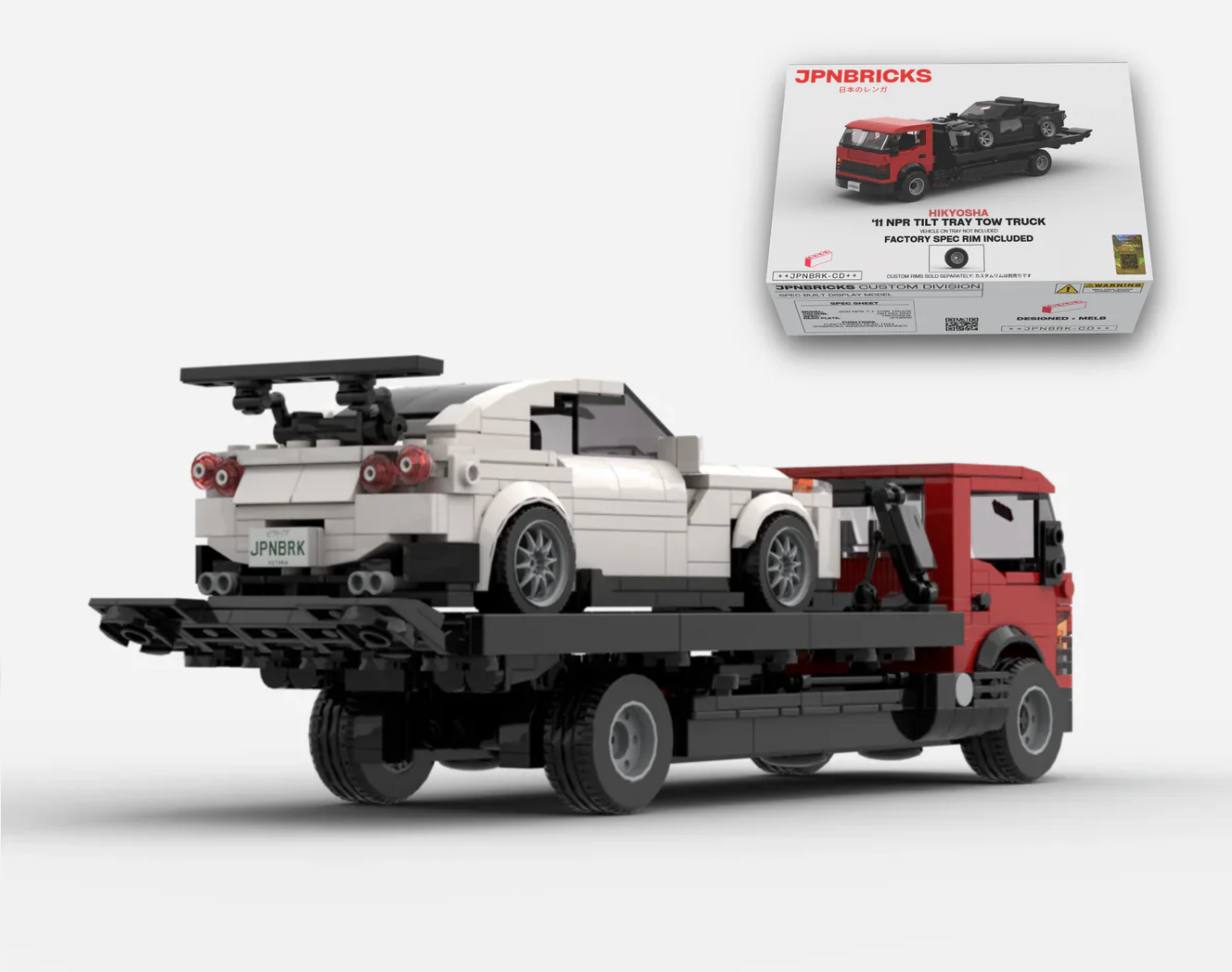 2011 NPR TILT TRAY TOW TRUCK BRICK CAR MODEL KIT
